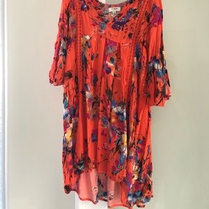 Umgee Floral Hi-Lo Dress
